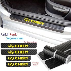 Chery 4 Adet Karbon Kapı Eşiği Sticker