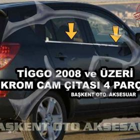Chery Tiggo Paslanmaz Çelik 4 Parça Krom Cam Çıtası