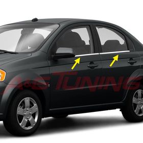 Chevrolet Aveo HB 2008-2011 Paslanmaz Çelik Krom Cam Çıtası
