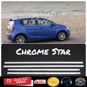Chevrolet Aveo HB 2011 Üzeri Paslanmaz Çelik Krom Cam Çıtası