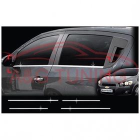 Chevrolet Aveo HB 2011 Üzeri Paslanmaz Çelik Krom Cam Çıtası