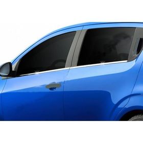 Chevrolet Aveo HB 2012 Sonrası 4 Parça Paslanmaz Çelik Cam Çıtası