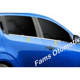Chevrolet Aveo HB P.Çelik 2011 Üzeri 4 Parça Krom Cam Çıtası