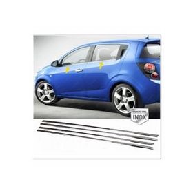 Chevrolet Aveo HB P.Çelik 2011 Üzeri 4 Parça Krom Cam Çıtası