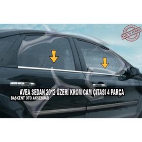 Chevrolet Aveo Sedan 2012 Üzeri 4 Parça Krom Cam Çıtası