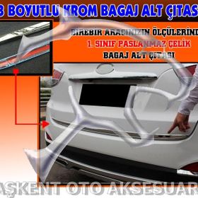 Chevrolet Aveo Sedan Formlu 2012 Üzeri Krom Bagaj Alt Çıtası