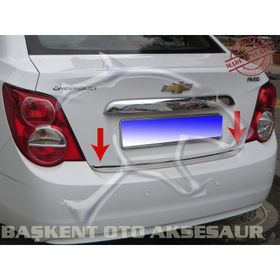 Chevrolet Aveo Sedan Formlu 2012 Üzeri Krom Bagaj Alt Çıtası