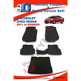 Chevrolet Aveo Sedan Havuzlu 3D 2011-2016 Paspas ve Bagaj Havuzu