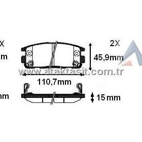 Chevrolet Captiva 2007/2012 Arka Fren Balatası