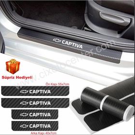 Chevrolet Captiva 4 Adet Karbon Kapı Eşiği Sticker