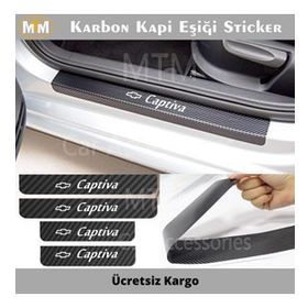 Chevrolet Captiva 4 Adet Karbon Kapı Eşiği Sticker