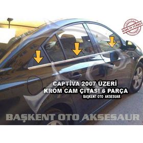 Chevrolet Captiva Paslanmaz Çelik 6 Parça Krom Cam Çıtası