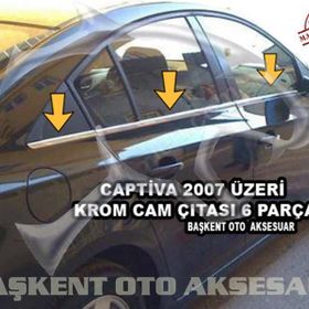 Chevrolet Captiva Paslanmaz Çelik 6 Parça Krom Cam Çıtası