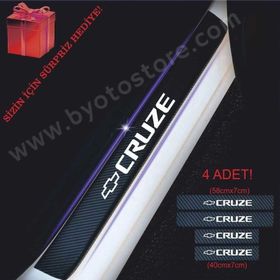 Chevrolet Cruze 4 Adet Karbon Kapı Eşiği Sticker