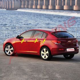 Chevrolet Cruze HB Takımı Paslanmaz Çelik 6 Parça Krom Cam Çıtası
