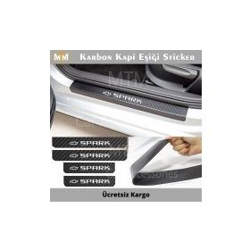 Chevrolet Spark 4 Adet Karbon Kapı Eşiği Sticker