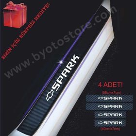 Chevrolet Spark 4 Adet Karbon Kapı Eşiği Sticker