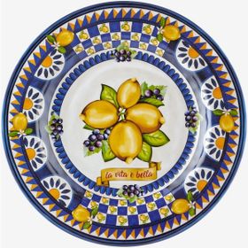 Chiara Alessi Capri Mavi Melamin 28 cm Yemek Tabağı