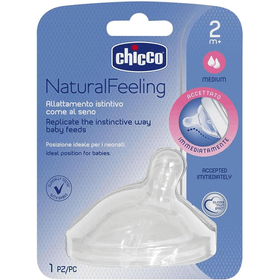 Chicco 2 Ay+ Orta Akış Tekli Natural Feeling Biberon Emziği
