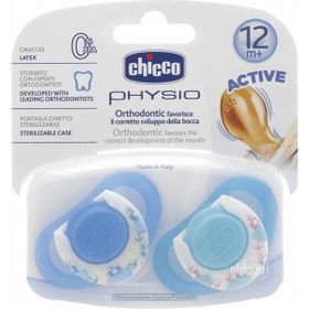 Chicco 2 li 12+ Ay Physio Active Kauçuk Emzik Mavi