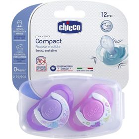 Chicco 2 li 12+ Ay Physio Compact Kız Silikon Emzik