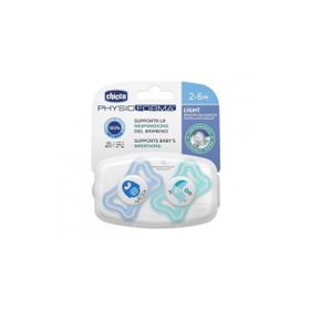Chicco 2 li 2-6 Ay Physio Light Gece Parlayan Silikon Emzik