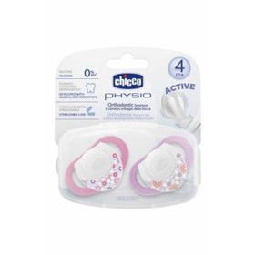 Chicco 2 li 4+ Ay Physio Soft Silikon Emzik Pembe
