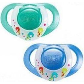 Chicco 2 li 4+ Ay Physioring Silikon Emzik Mavi