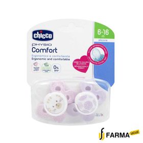 Chicco 2 li 6-12 Ay Physio Comfort Kız Silikon Emzik