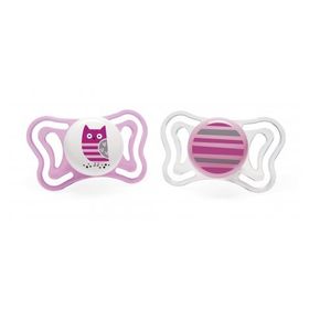 Chicco 2 li 6-16 Ay Physio Light Silikon Kız Emzik