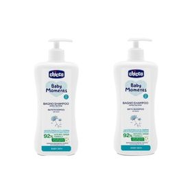 Chicco 2x750 ml Baby Moments Doğal Bebek Saç ve Vücut Şampuanı