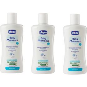Chicco 3x200 ml Baby Moments Doğal Saç Vücut Şampuan