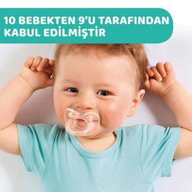 Chicco 6-12 Ay Şeffaf Physio Soft Silikon Emzik