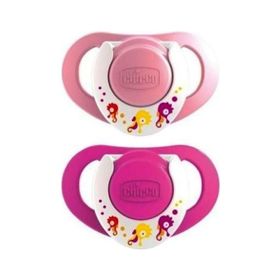 Chicco CH-5702 2 li 4+ Ay Physioring Orthodontic Kauçuk Emzik Pembe