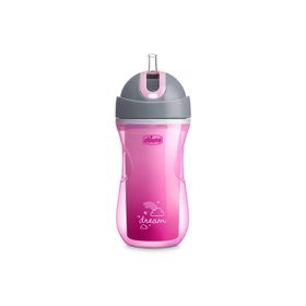 Chicco CHI-6991100050 14+ Ay 266 ml Pembe Isı Yalıtımlı Pipetli Su Matarası