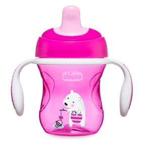 Chicco CHICCO-8058664081325 Chicco Yarı Yumuşak Uçlu Eğitici Bardak 6ay+ Kız