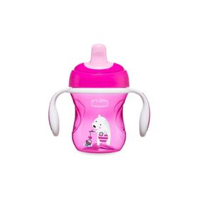 Chicco CHICCO-8058664081325 Chicco Yarı Yumuşak Uçlu Eğitici Bardak 6ay+ Kız