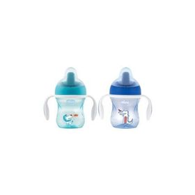 Chicco CHICCO-8058664081332 Chicco Yarı Yumuşak Uçlu Eğitici Bardak 6ay+ Erkek