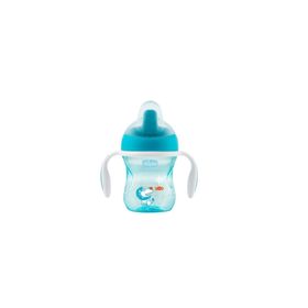 Chicco CHICCO-8058664081332 Chicco Yarı Yumuşak Uçlu Eğitici Bardak 6ay+ Erkek