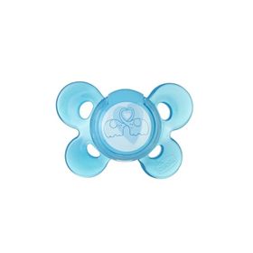 Chicco Comfort 4+ Ay Kelebek Silikon Emzik Mavi