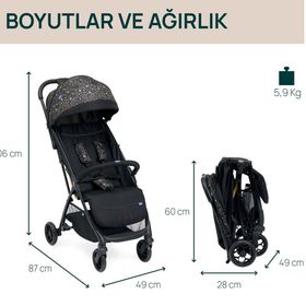 Chicco Glee Playful Black Bebek Arabası