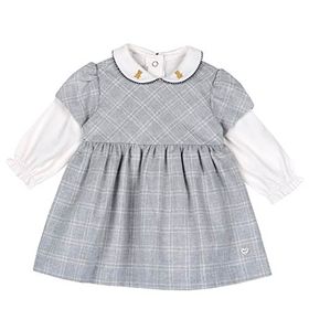 Chicco Gri/Beyaz 9 Ay Bebek Tişört ve Elbise Set