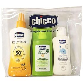 Chicco Güneş Spreyi SPF50 + 150 ml - 100 ml Chicco Sivrisinek Kovucu Sprey + 100 ml Şampuan