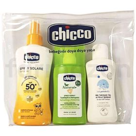 Chicco Güneş Spreyi SPF50 + 150 ml - 100 ml Chicco Sivrisinek Kovucu Sprey + 100 ml Şampuan