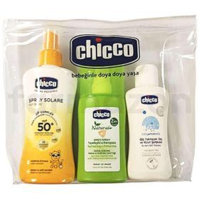 Chicco Güneş Spreyi SPF50 + 150 ml - 100 ml Chicco Sivrisinek Kovucu Sprey + 100 ml Şampuan
