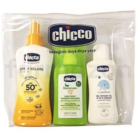 Chicco Güneş Spreyi SPF50 + 150 ml - 100 ml Chicco Sivrisinek Kovucu Sprey + 100 ml Şampuan