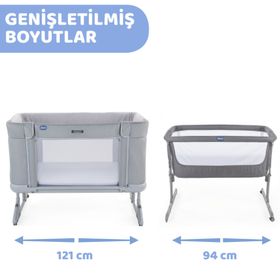 Chicco Next2Me Forever Moon Grey Anne Yanı Beşik