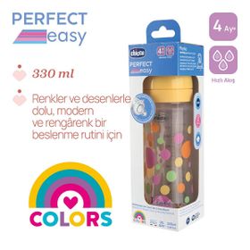 Chicco Perfect Easy 330 ml Hızlı Akış Kız PP Biberon