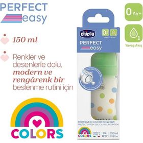 Chicco Perfect Easy Yavaş Akım Cam 150 ml Biberon