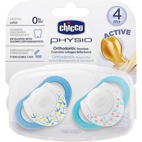Chicco Physio 4+ Ay Mavi Kauçuk Emzik